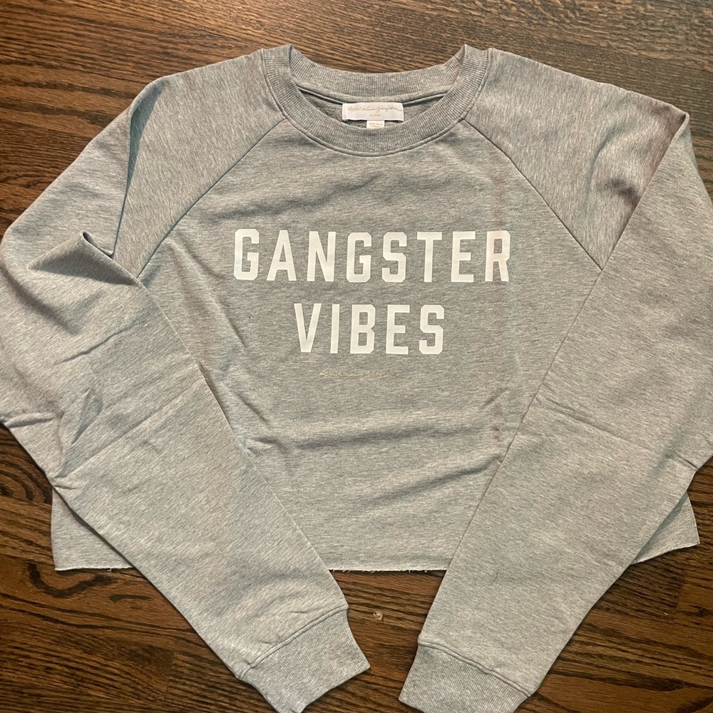 NEW Spiritual Gangster “Gangster Vibes” Izzy Crop Sweatshirt size XL NWT